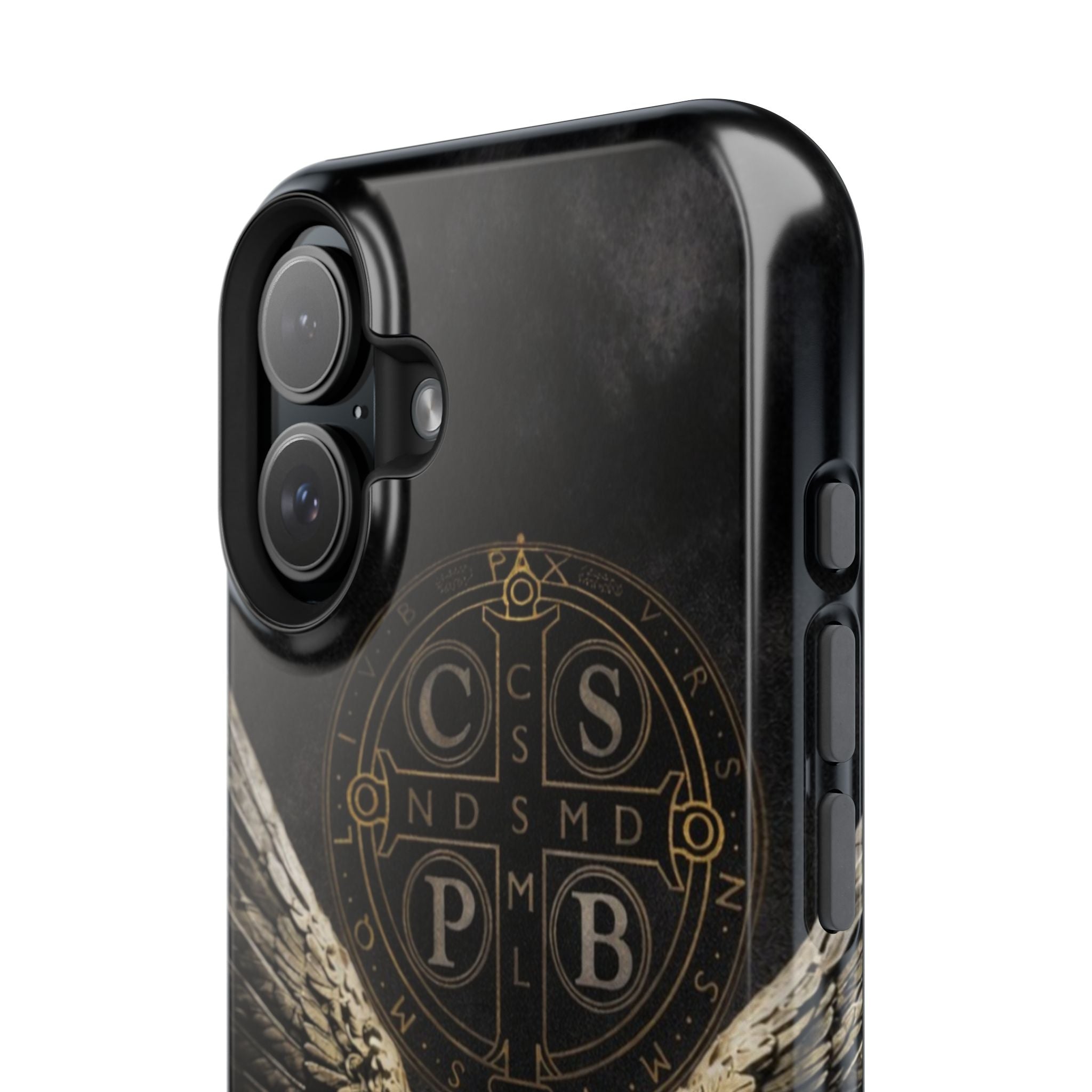 Saint Benedict Medal Phone Case – Archangel Warrior Design, Catholic Protection Case (iPhone & Samsung)