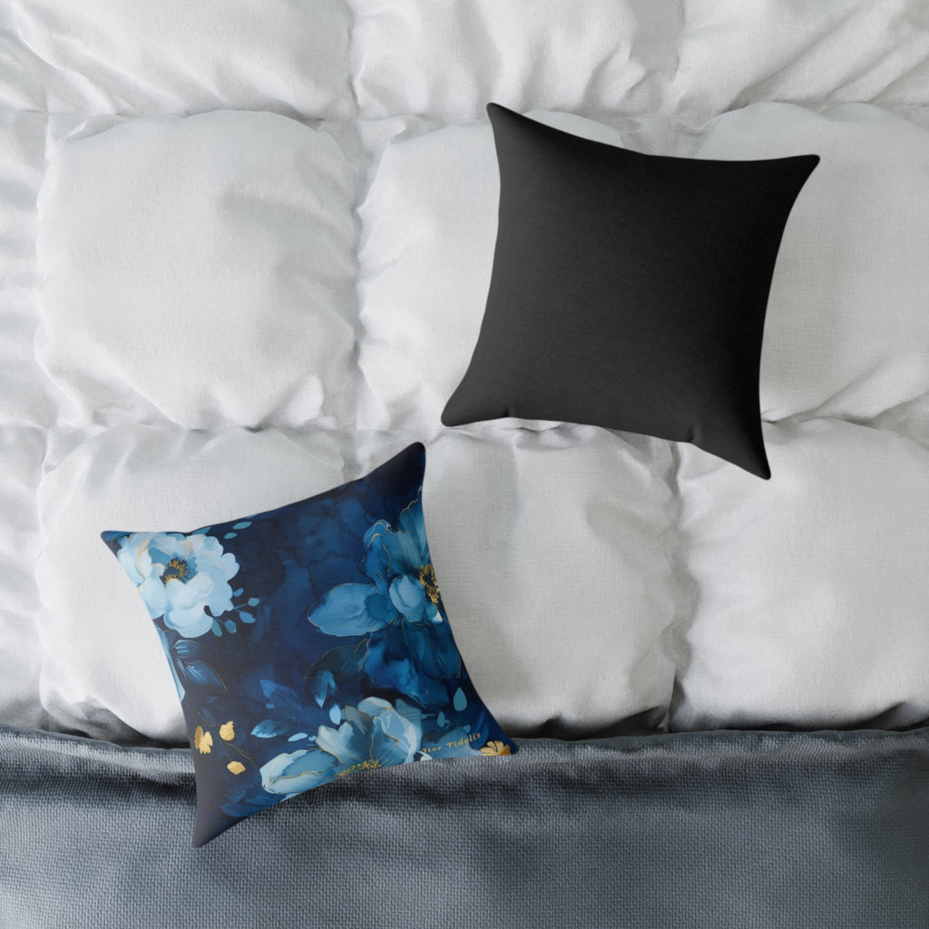 Midnight Bloom Iter Fidelis Throw Pillow