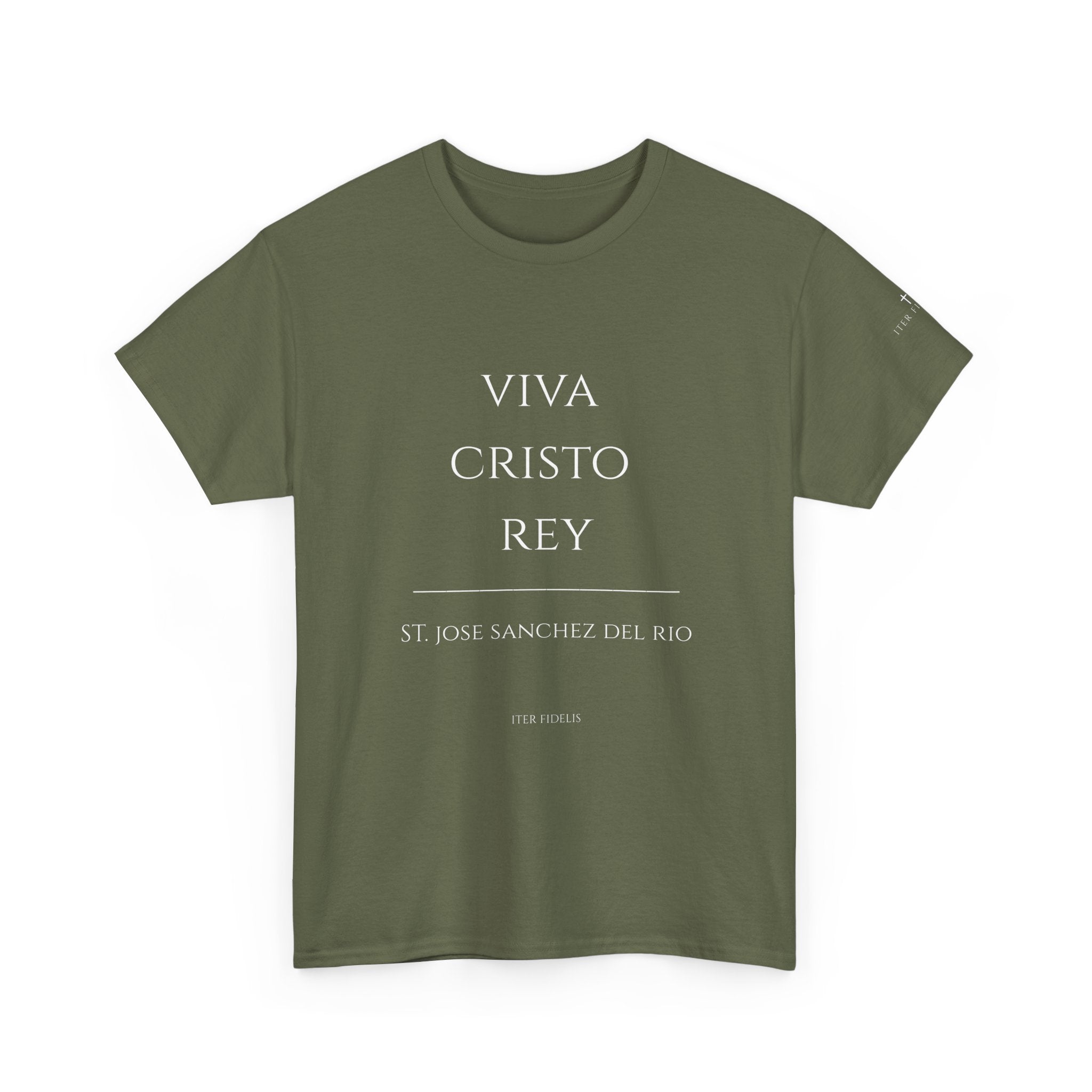 Viva Cristo Rey T-Shirt | Spanish Religious Phrase Tee