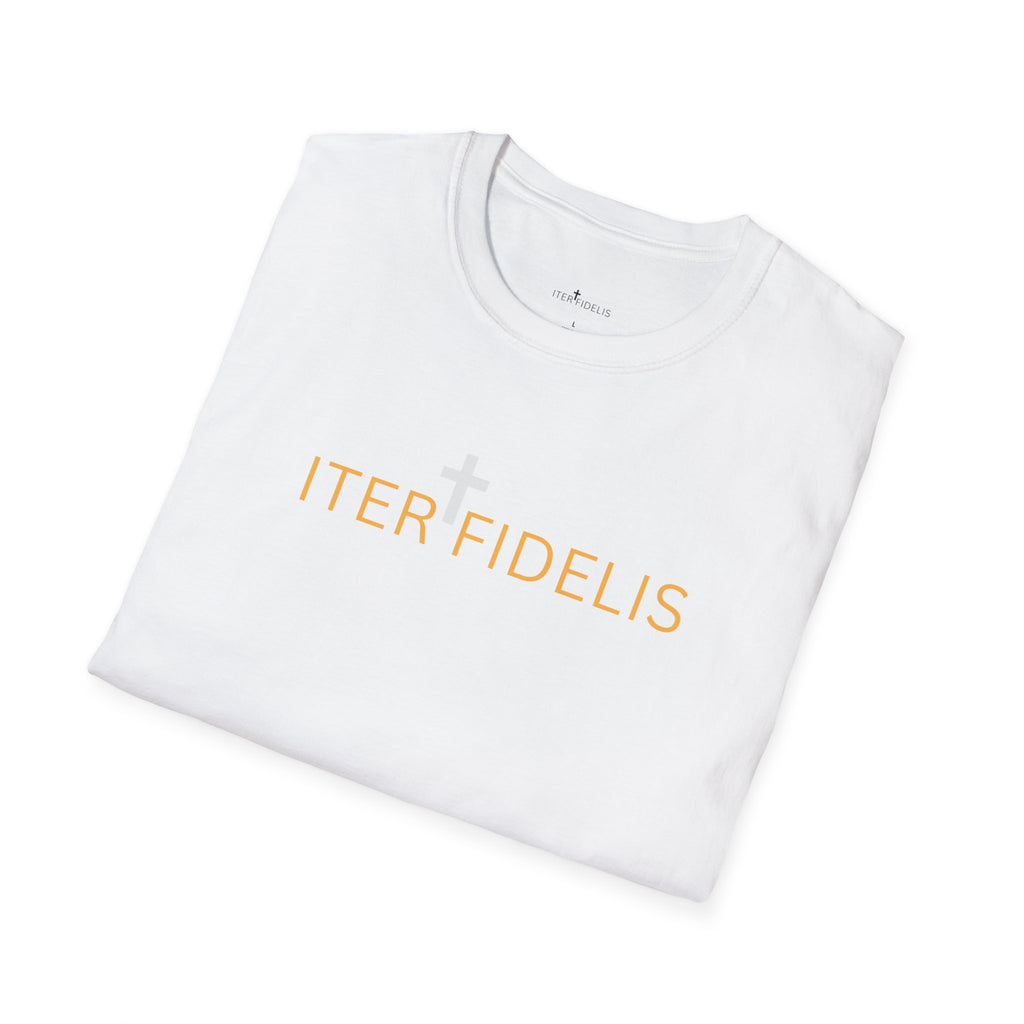 Iter Fidelis T-Shirt — 'In Sacramentis Formatus' Chalice Catholic Faith Tee