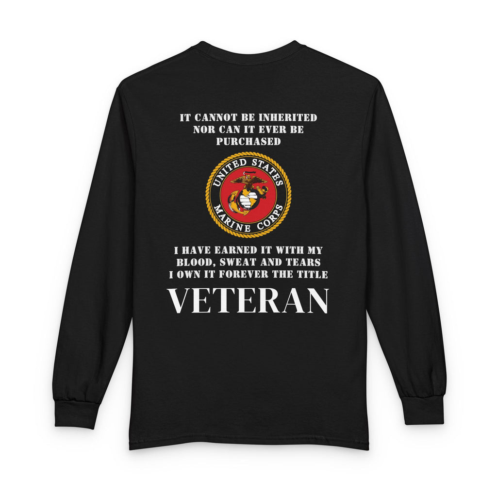 DD214 Alumni Marine Corps Veteran T-Shirt — 'I Have Earned It' Military LS