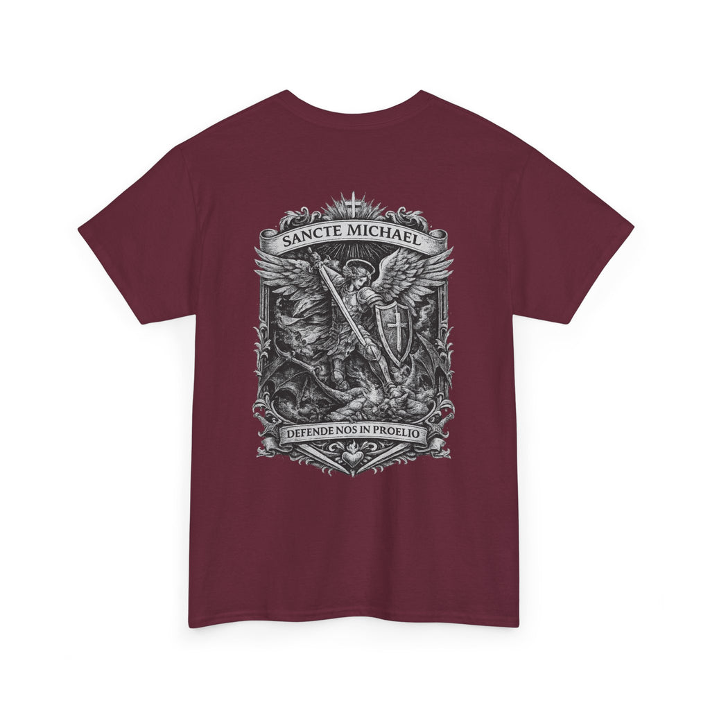 Sancte Michael Guardian Angel Tee | Saint Michael Shield Cross T-shirt