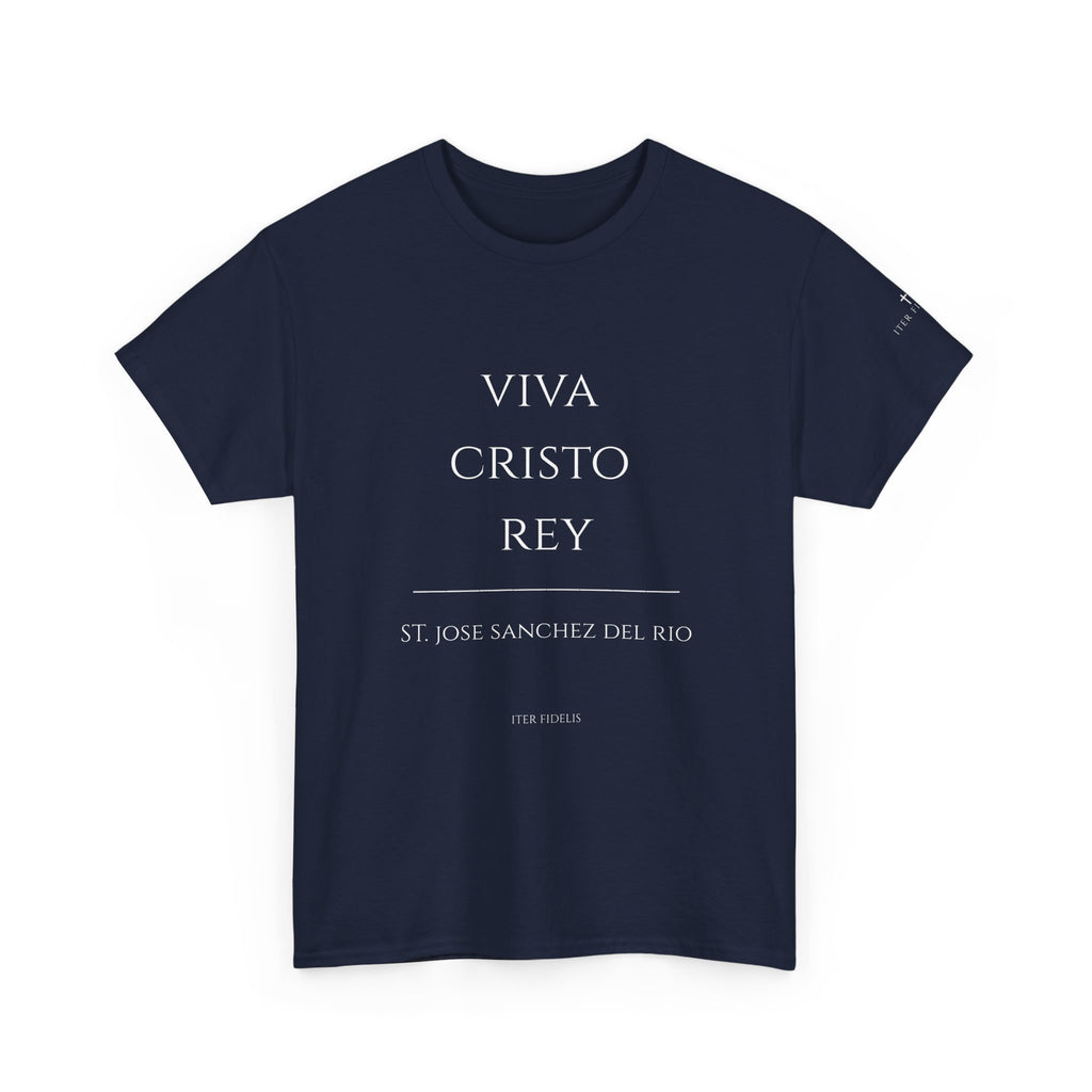 Viva Cristo Rey T-Shirt | Spanish Religious Phrase Tee