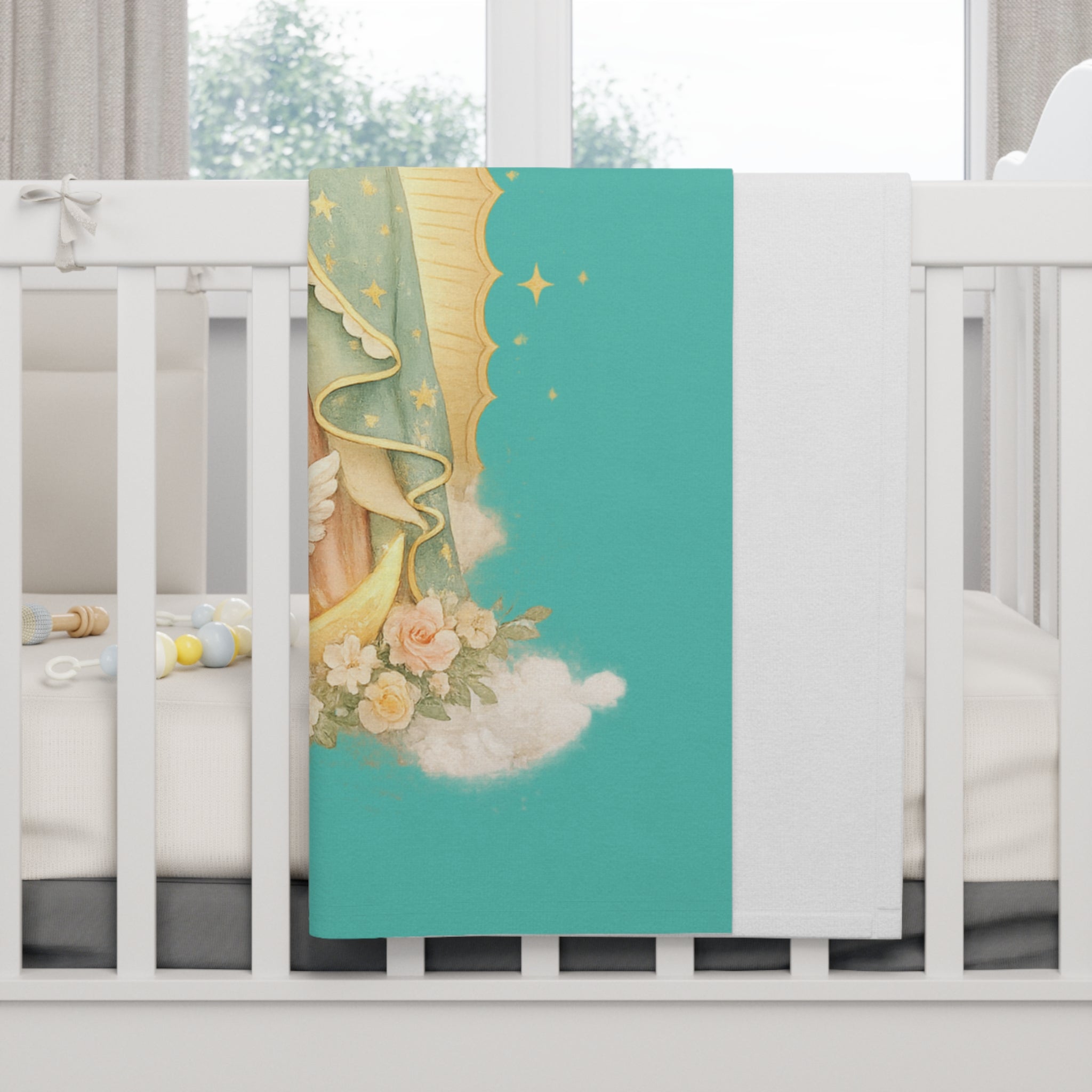 Our Lady of Guadalupe Soft Fleece Baby Blanket