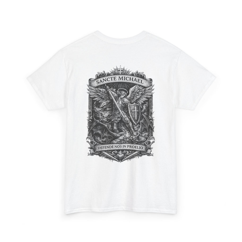 Sancte Michael Guardian Angel Tee | Saint Michael Shield Cross T-shirt
