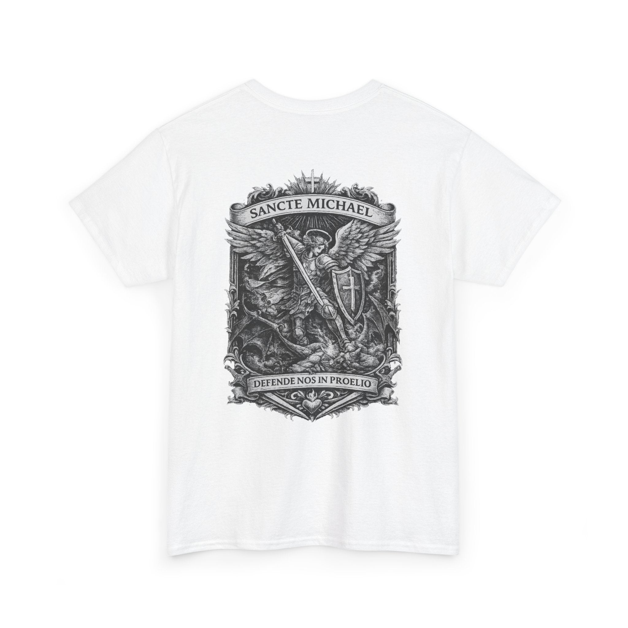 Sancte Michael Guardian Angel Tee | Saint Michael Shield Cross T-shirt