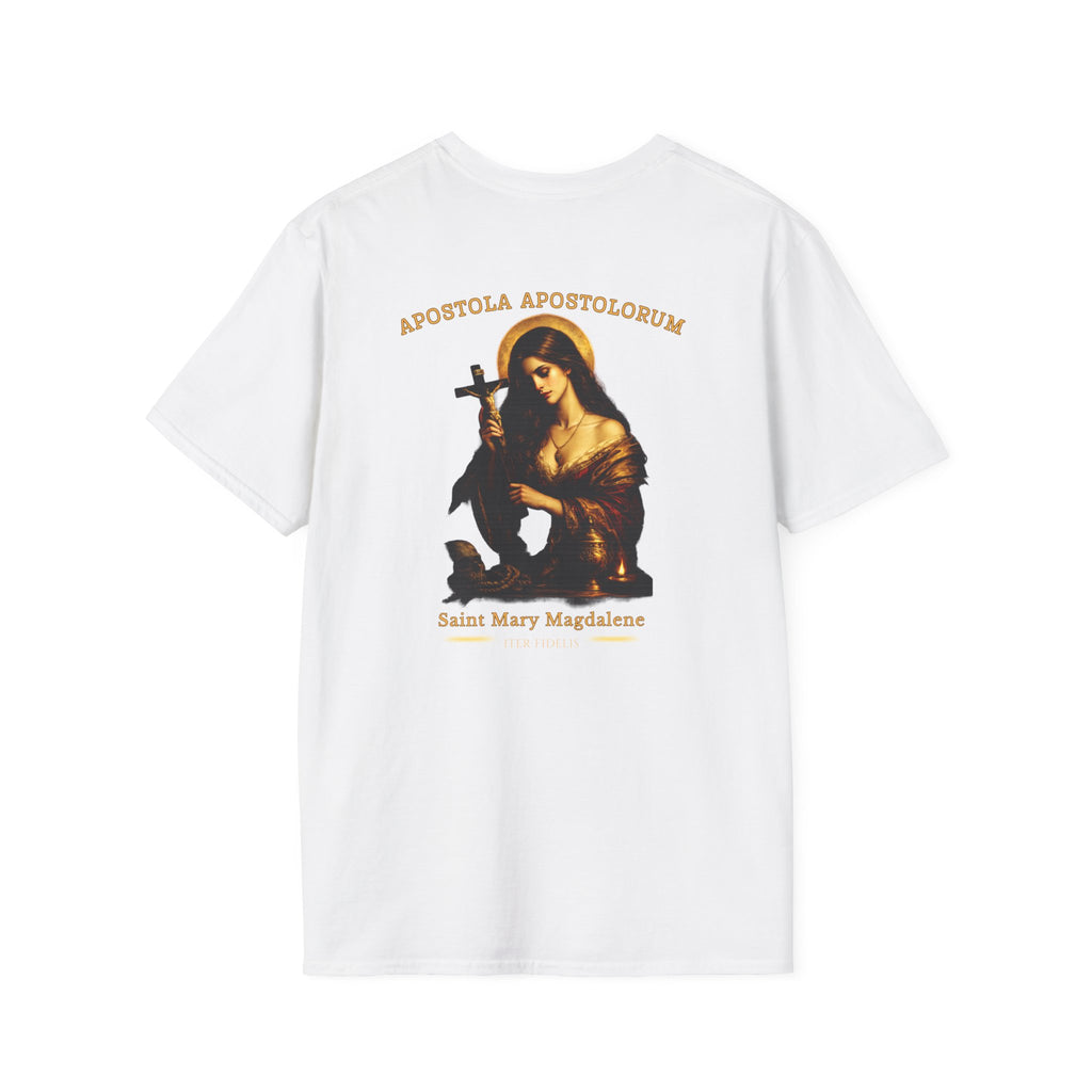 Saint Mary Magdalene T-Shirt — "Iter Fidelis" Religious Graphic Tee