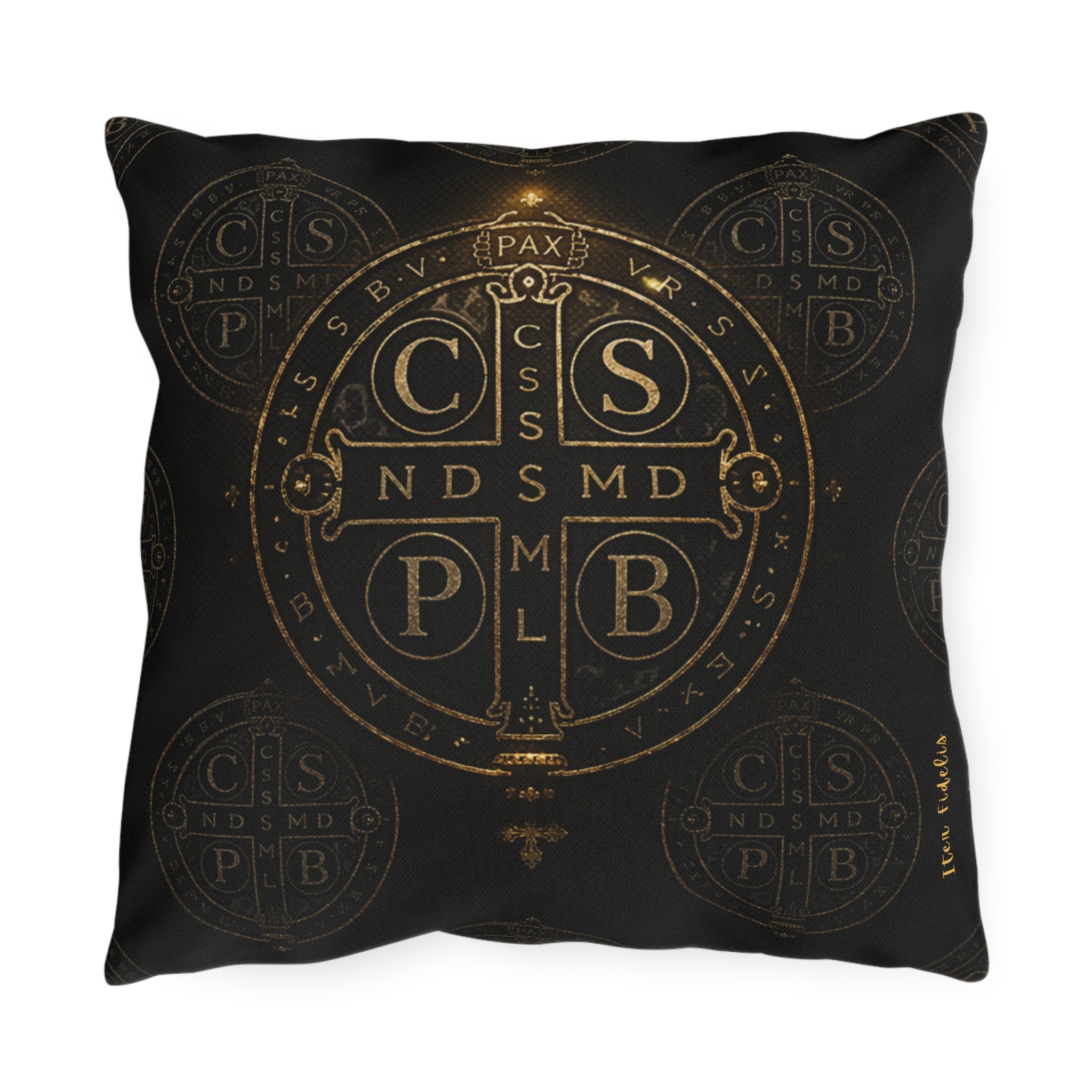 Benedict Shield Outdoor Pillow