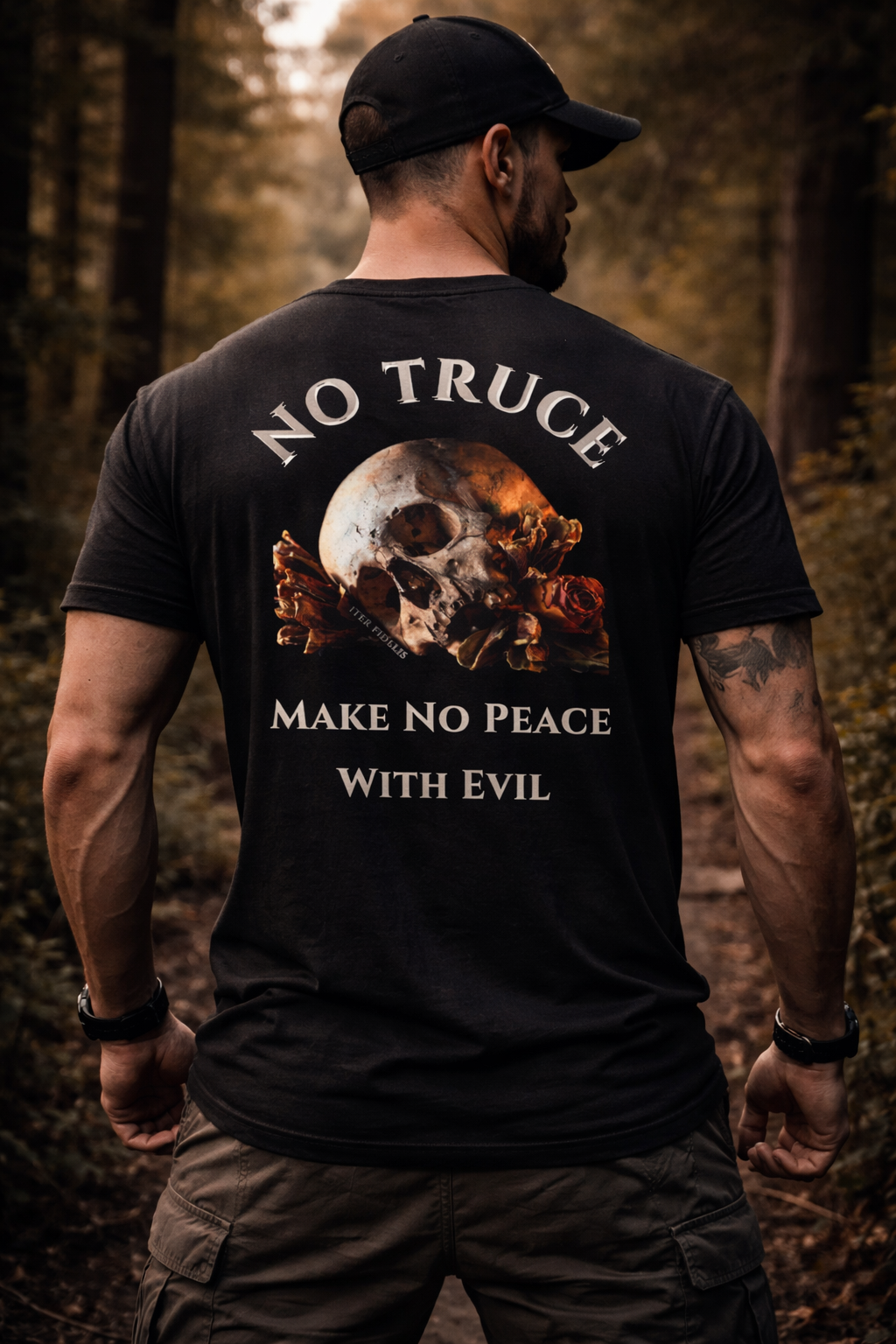 Iter Fidelis “No Truce” Skull T-Shirt — Make No Peace With Evil