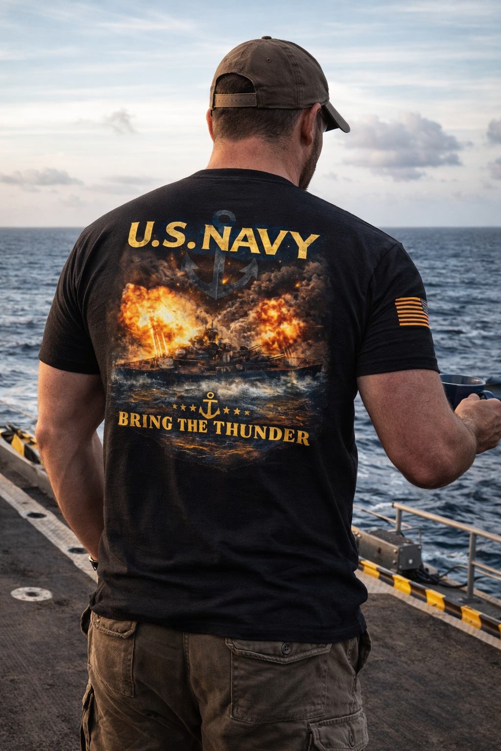 Bring the Thunder U.S. Navy "Iter Fidelis" Graphic Tee