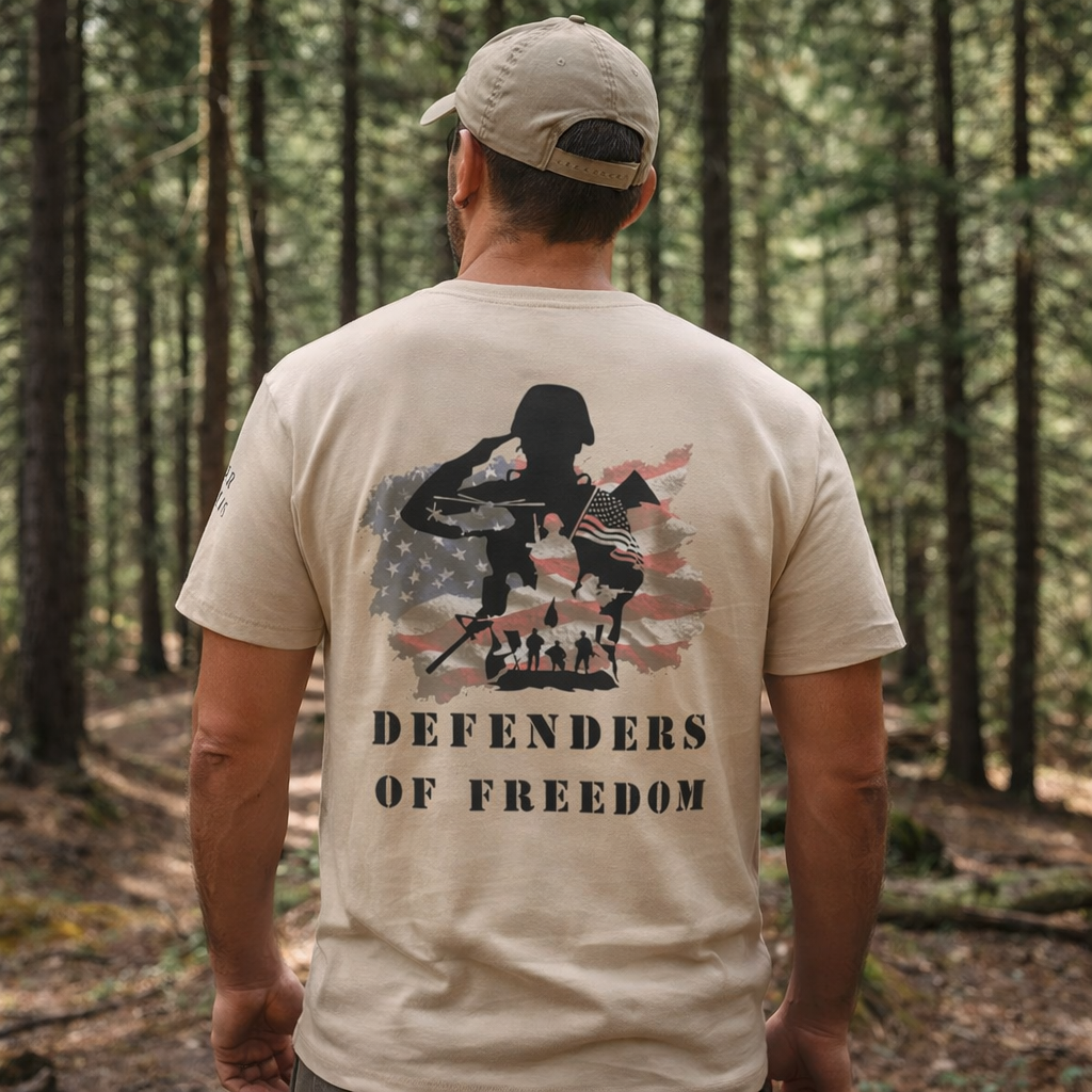 Iter Fidelis Defenders of Freedom T‑Shirt — Military Tribute Tee